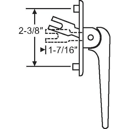 Strybuc CASEMENT HANDLE WHITE 34-3